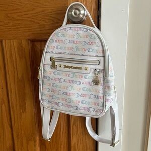 Juicy Couture backpack rainbow writing small medium size